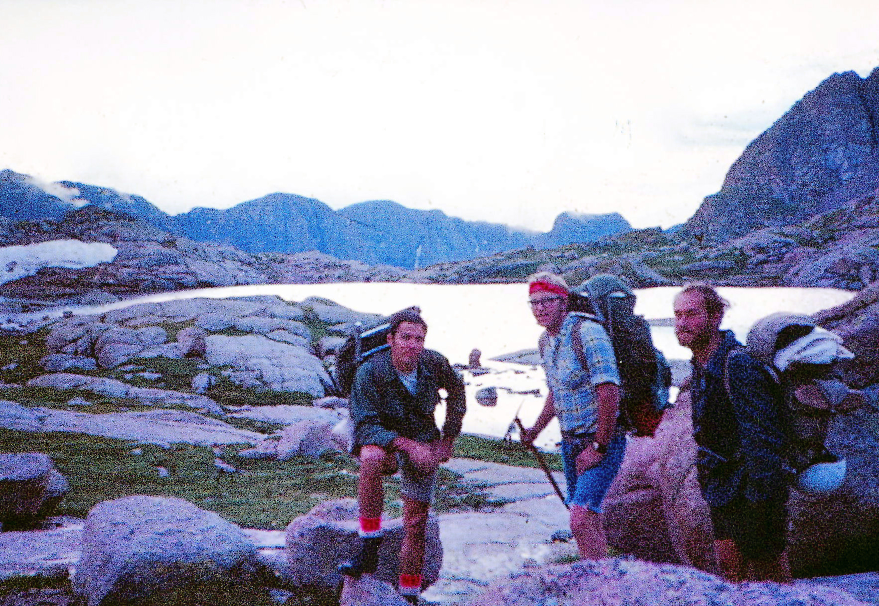 John David Borgman and Scott Dimock on one of Jim Kielsmeier's Outward Bound trips in 1969. This is in front of the Colorado San Juan Mountains.