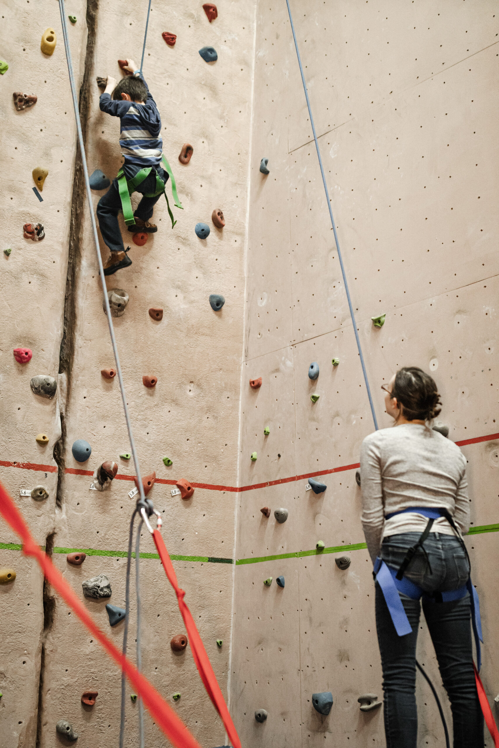 kid rock climbing indoors